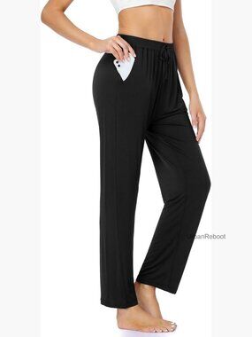 Wide Leg Yoga Pants with Pockets Comfy Stretch Lounge Workout Pants
